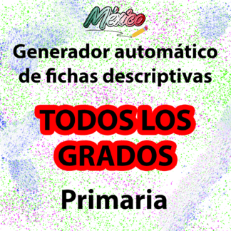 Generador automático de fichas descriptivas para TODOS LOS GRADOS primaria