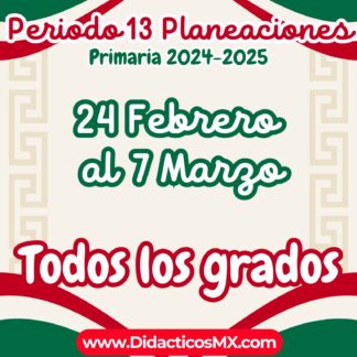 Planeaciones por Proyectos para PRIMARIA (NEM) - Periodo 13