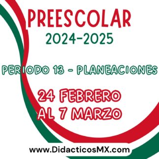 Preescolar Planeaciones por proyectos (NEM) - Periodo 13