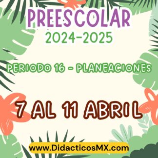 Preescolar Planeaciones por proyectos (NEM) - Periodo 16